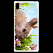 Coque Personnalisée Sony Xpéria Z5 Lapin et fleurs