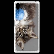 Coque Personnalisée Sony Xpéria Z5 Chaton et pelote de laine