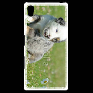 Coque Personnalisée Sony Xpéria Z5 Chiot blanc et gris 1