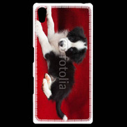 Coque Personnalisée Sony Xpéria Z5 Chiot noir et blanc 5