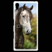 Coque Personnalisée Sony Xpéria Z5 Portrait cheval arabe gris 1