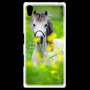 Coque Personnalisée Sony Xpéria Z5 Poney Shetland gris et blanc