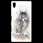 Coque Personnalisée Sony Xpéria Z5 hibou en aquarelle