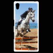 Coque Personnalisée Sony Xpéria Z5 Saut d'obstacle à cheval 100