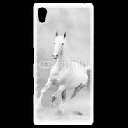 Coque Personnalisée Sony Xpéria Z5 Cheval en noir et blanc 55