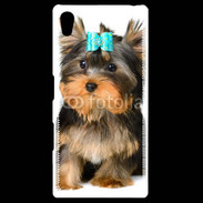 Coque Personnalisée Sony Xpéria Z5 Yorkshire et nœud bleu 15