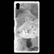 Coque Personnalisée Sony Xpéria Z5 Lion en noir et blanc 800