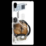 Coque Personnalisée Sony Xpéria Z5 Chien écoutant de la musique