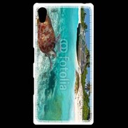 Coque Personnalisée Sony Xpéria Z5 Belle plage avec tortue