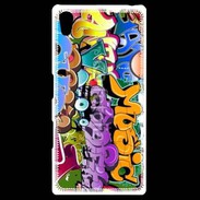 Coque Personnalisée Sony Xpéria Z5 Graffiti seamless background. Hip-hop art
