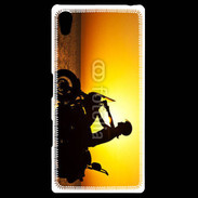 Coque Personnalisée Sony Xpéria Z5 Femme biker au couché de soleil