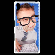 Coque Personnalisée Sony Xpéria Z5 jeune Geek avec clavier