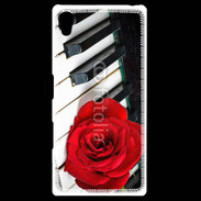 Coque Personnalisée Sony Xpéria Z5 Rose sur un piano