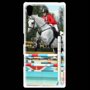 Coque Personnalisée Sony Xpéria Z5 Jumping Equitation cheval gris