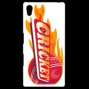 Coque Personnalisée Sony Xpéria Z5 Cricket balle flamme