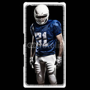 Coque Personnalisée Sony Xpéria Z5 Footballer américain en bleu et blanc 50