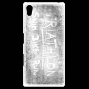 Coque Personnalisée Sony Xpéria Z5 Triathlon en noir et blanc 25