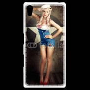 Coque Personnalisée Sony Xpéria Z5 Femme mode militaire US