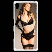 Coque Personnalisée Sony Xpéria Z5 Femme sexy en lingerie noire
