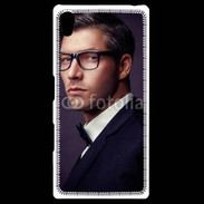 Coque Personnalisée Sony Xpéria Z5 Homme charmant en costume et lunettes
