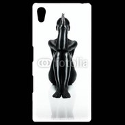 Coque Personnalisée Sony Xpéria Z5 Femme nue body painting noir et blanc 2