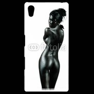 Coque Personnalisée Sony Xpéria Z5 Femme nue body painting noir et blanc 3