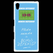 Coque Personnalisée Sony Xpéria Z5 Mêlée relevée Bonus offensif-défensif Bleu