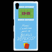 Coque Personnalisée Sony Xpéria Z5 Merci l'arbitre Bonus offensif-défensif Bleu