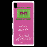 Coque Personnalisée Sony Xpéria Z5 Mêlée relevée Bonus offensif-défensif Rose