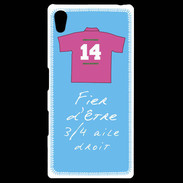 Coque Personnalisée Sony Xpéria Z5 3/4 aile droit Bonus offensif-défensif Bleu