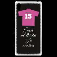 Coque Personnalisée Sony Xpéria Z5 3/4 arrière Bonus offensif-défensif Noir