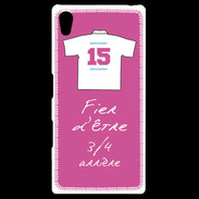 Coque Personnalisée Sony Xpéria Z5 3/4 arrière Bonus offensif-défensif Rose