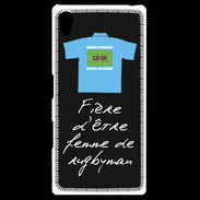 Coque Personnalisée Sony Xpéria Z5 Femme de rugbyman Bonus offensif-défensif Noir 2