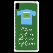 Coque Personnalisée Sony Xpéria Z5 Fille de rugbyman Bonus offensif-défensif Vert 2