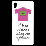 Coque Personnalisée Sony Xpéria Z5 Mère de rugbyman Bonus offensif-défensif Blanc