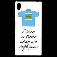 Coque Personnalisée Sony Xpéria Z5 Mère de rugbyman Bonus offensif-défensif Blanc 2