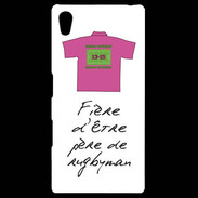 Coque Personnalisée Sony Xpéria Z5 Père de rugbyman Bonus offensif-défensif Blanc