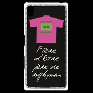 Coque Personnalisée Sony Xpéria Z5 Père de rugbyman Bonus offensif-défensif Noir