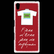 Coque Personnalisée Sony Xpéria Z5 Père de rugbyman Bonus offensif-défensif Rouge