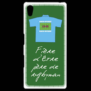 Coque Personnalisée Sony Xpéria Z5 Père de rugbyman Bonus offensif-défensif Vert 2