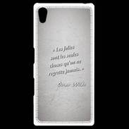 Coque Personnalisée Sony Xpéria Z5 Les Folies Gris Citation Oscar Wilde