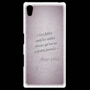 Coque Personnalisée Sony Xpéria Z5 Les Folies Rose Citation Oscar Wilde