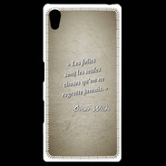 Coque Personnalisée Sony Xpéria Z5 Les Folies Sepia Citation Oscar Wilde