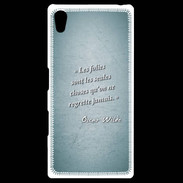 Coque Personnalisée Sony Xpéria Z5 Les Folies Turquoise Citation Oscar Wilde