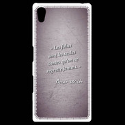 Coque Personnalisée Sony Xpéria Z5 Les Folies Violet Citation Oscar Wilde
