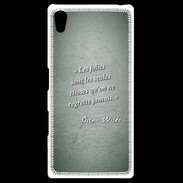 Coque Personnalisée Sony Xpéria Z5 Les Folies Vert Citation Oscar Wilde