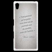 Coque Personnalisée Sony Xpéria Z5 Portrait Ame Gris Citation Oscar Wilde