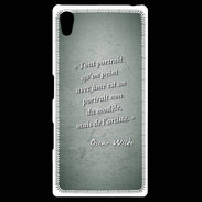 Coque Personnalisée Sony Xpéria Z5 Portrait Ame Vert Citation Oscar Wilde