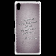 Coque Personnalisée Sony Xpéria Z5 Public génie Violet Citation Oscar Wilde