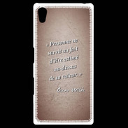 Coque Personnalisée Sony Xpéria Z5 Survie valeur Rouge Citation Oscar Wilde